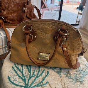 Valentina Brown and Tan Leather Satchel